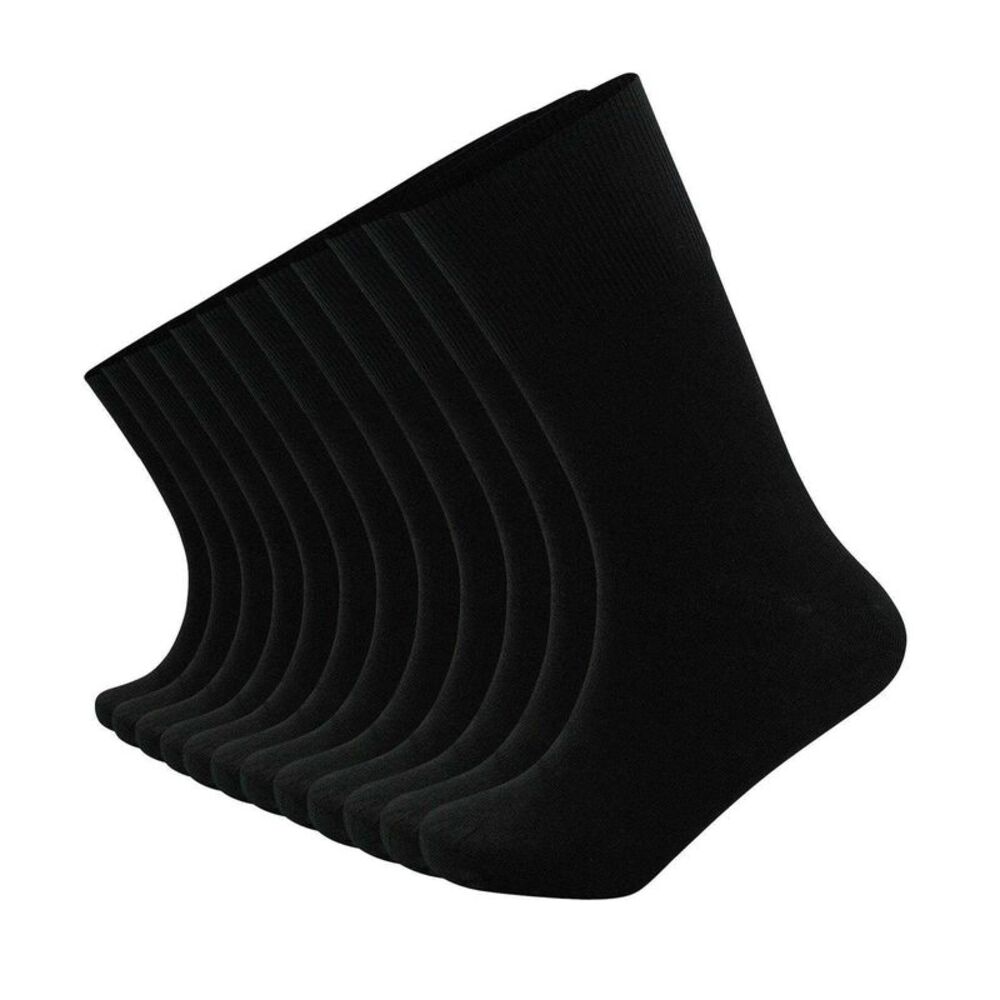Soxy Mens Mid Calf Bamboo Socks (Pack of 12) / Black